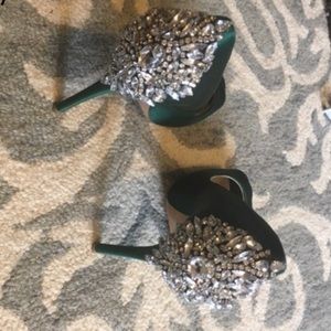 Badgley Mischka Emerald Green Heels